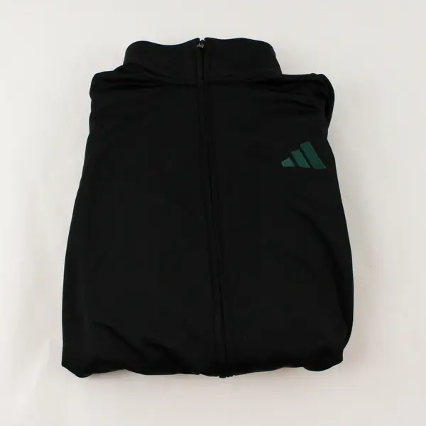 Adidas Black and Green Track Jacket Youth Large 14/16