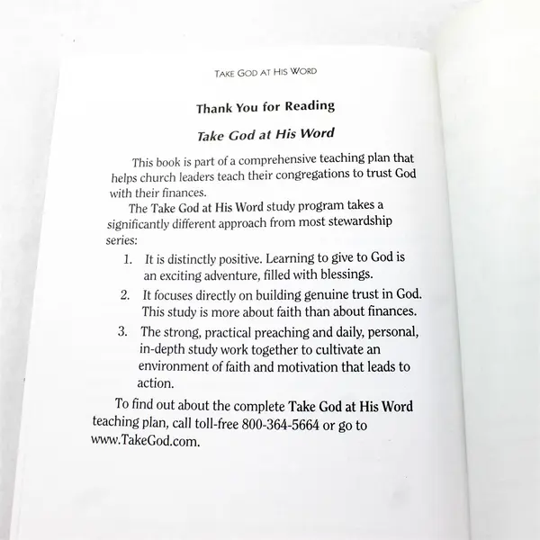 Take God at His Word by Dr. Kregg Hood Paperback - Good Preowned