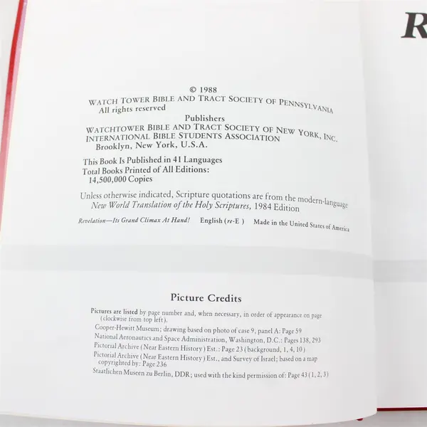 Revelation: Its Grand Climax At Hand! 1988 Hardcover