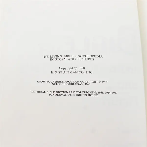 The Living Bible Encyclopedia in Story & Pictures 1968 Hardcover