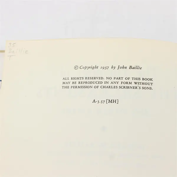 The Theology of The Sacraments By D.M Baillie 1957 Hardcover