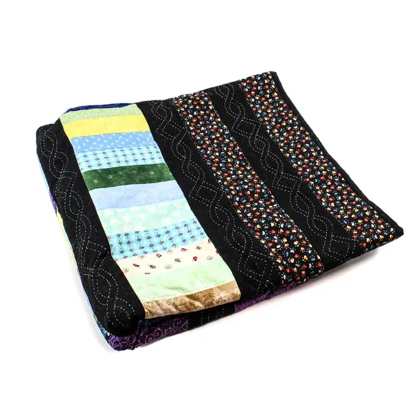 Handmade By A. Smith 2016 Oregon Multicolor Quilt Throw Blanket 86" x 94"