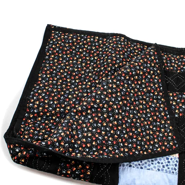 Handmade By A. Smith 2016 Oregon Multicolor Quilt Throw Blanket 86" x 94"