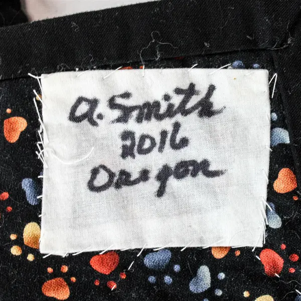Handmade By A. Smith 2016 Oregon Multicolor Quilt Throw Blanket 86" x 94"