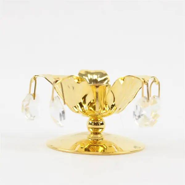 Crystal Temptations 24K Gold Plated Candle Holder Swarovski Strass