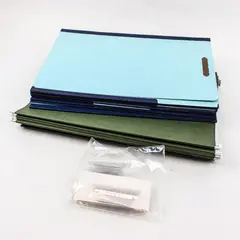 Lot of 31 File Folders - 17 Olive Hanging & 14 Two-Tone Blue Regular