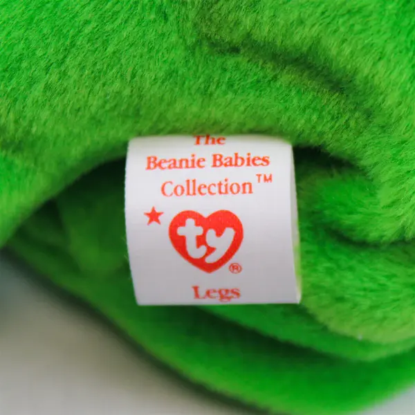 Ty Beanie Baby Legs the Frog Style 4020  DOB 4-25-93 Tag Errors PVC Pellets