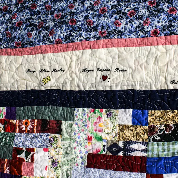 Handmade Multicolor Floral Queen/King Quilt Rectangle Throw Blanket 66" x 101"