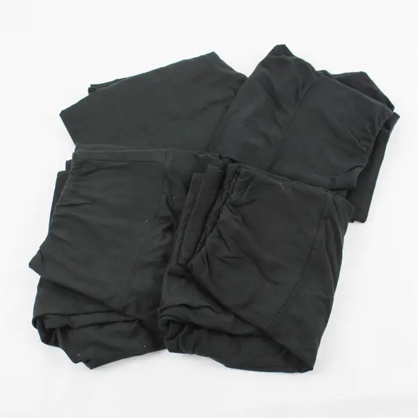 Lot of 4 Unbranded Women's XL Black Capri Length Stretch Leggings