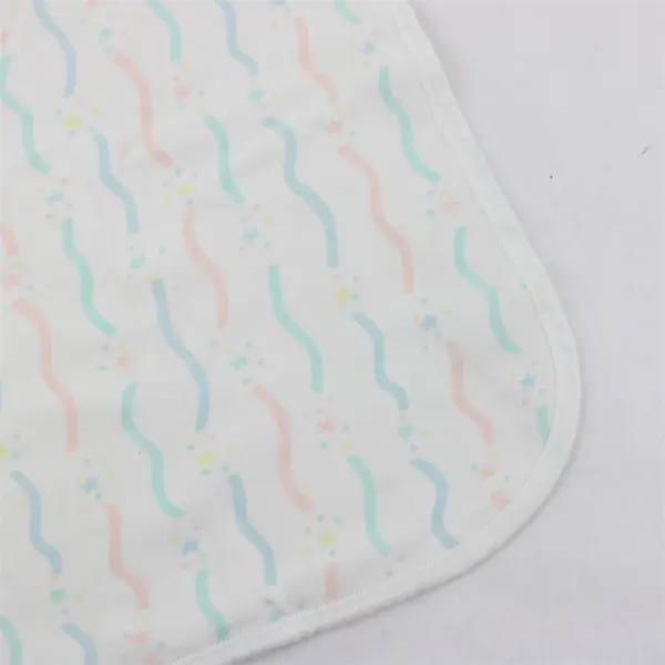 VTG Nordstrom Pastel Star Pattern Cotton Flannel Baby Blanket 28" x 34" Flawed