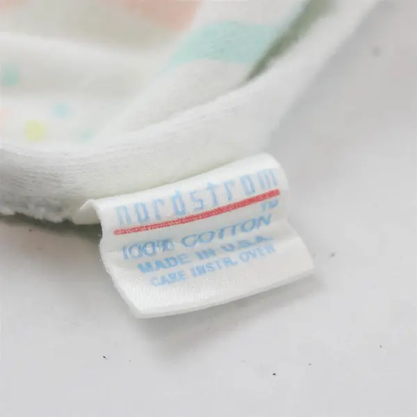 VTG Nordstrom Pastel Star Pattern Cotton Flannel Baby Blanket 28" x 34" Flawed