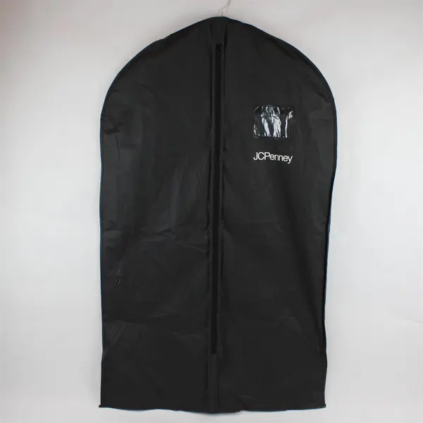 Lot Of 4 JCPenney Black Garment Bag Cover Hanging Clothing Protectors 24"x39.5"