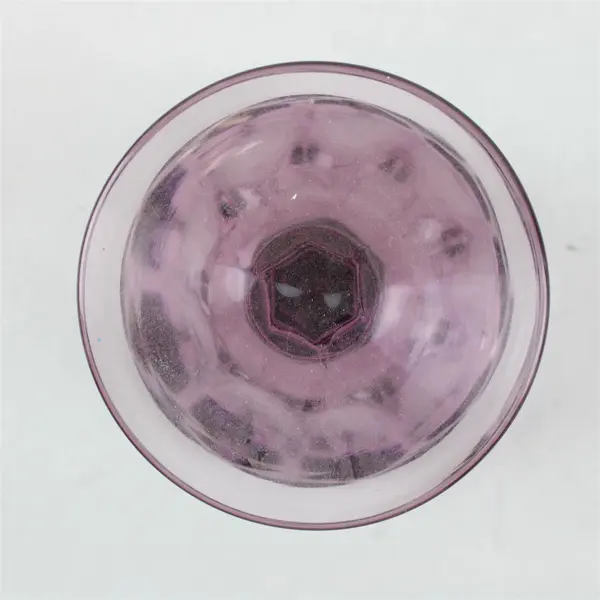 Set of 4 Imperial Glass Ohio  Provincial Amethyst Thumbprint Water Goblets 8oz