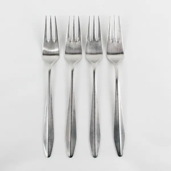 Lot of 4 Norstaal Inka Pattern Stainless Dinner Forks 7.5" Rare HTF Items