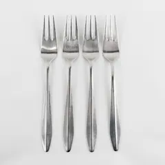 Lot of 4 Norstaal Inka Pattern Stainless Dinner Forks 7.5" Rare HTF Items