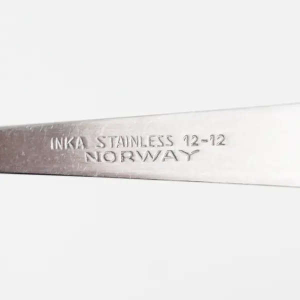 Lot of 4 Norstaal Inka Pattern Stainless Dinner Forks 7.5" Rare HTF Items