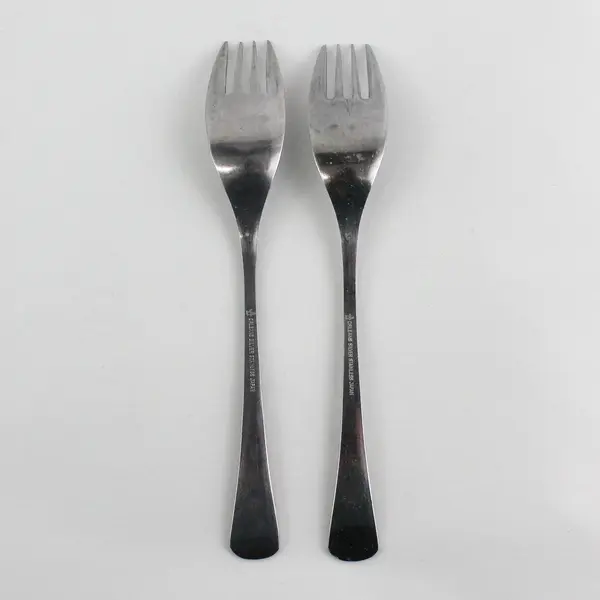 Lot of 2 Orleans Silver ORL33 Pattern SS Dinner Forks 7.5" Rare HTF Pattern