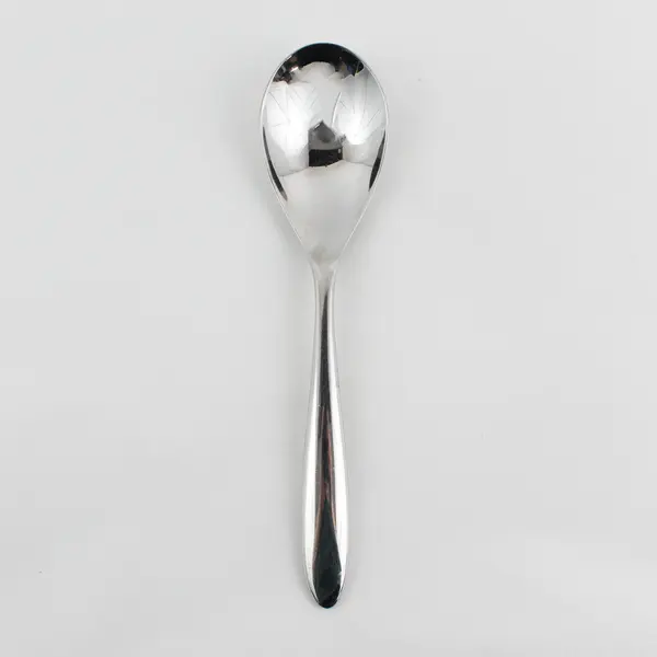Nambe Flatware Maia Pattern 18/10 SS Solid Serving Spoon 9" Rare HTF Item