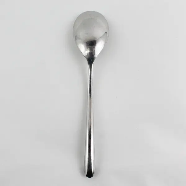 Nambe Flatware Frond Pattern 18/10 Stainless Oval Soup Spoon 8" Long Good