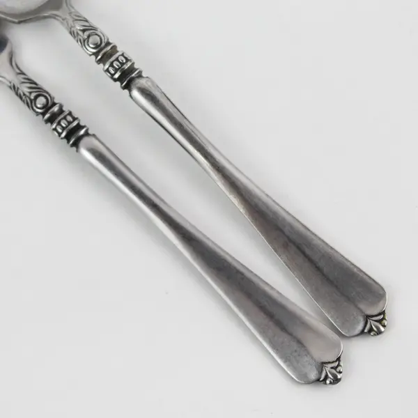 Lot of 2 Orleans Silver Cherie Pattern SS Sugar Spoon Butter Knife Rare HTF Item