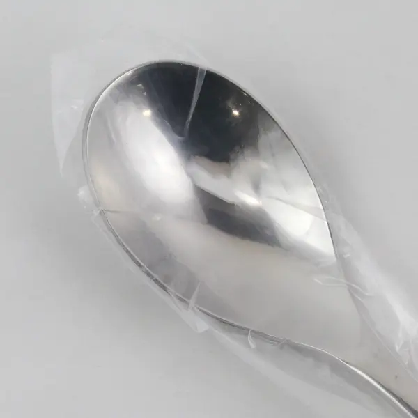 Lot of 3 Nambe Flatware Aidan Pattern 18/10 SS Oval Soup Spoons 8" New Plastic