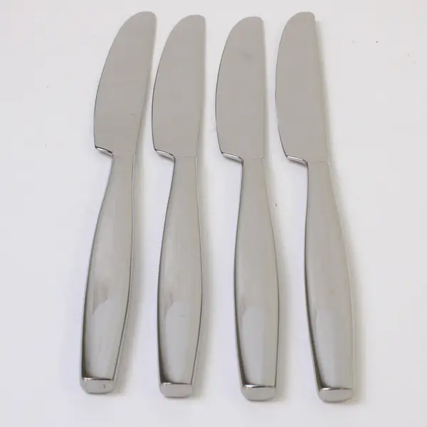 Lot of 4 Nambe Flatware Aidan Pattern 18/10 SS Dinner Knives 9.75" 