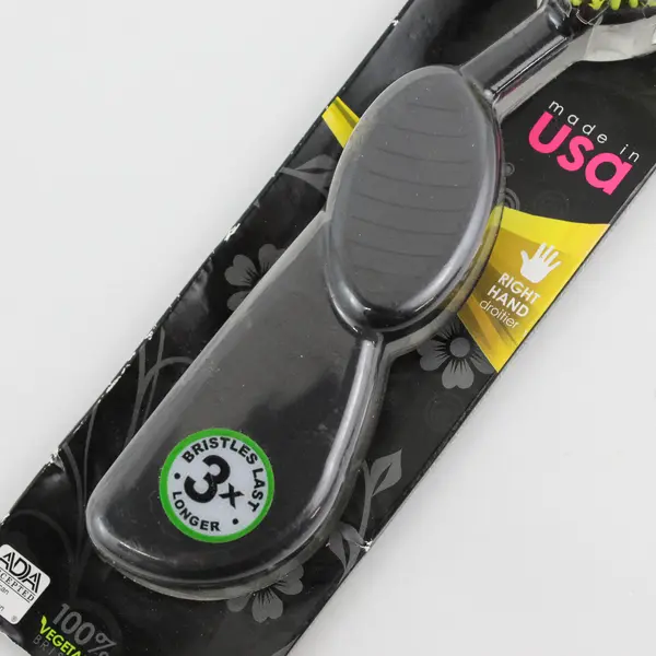 NIB Scuba Radius Toothbrush Soft Right Hand  Rubber Handle Black