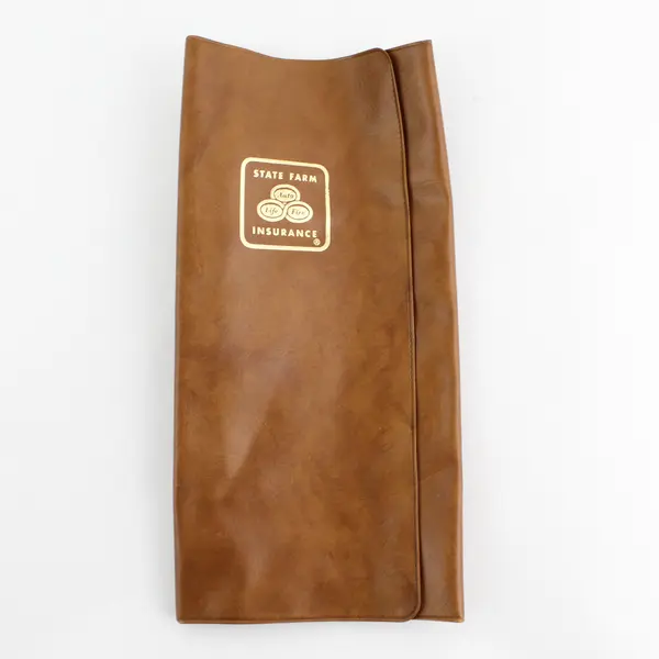 State Farm Insurance Brown Faux Leather Portfolio