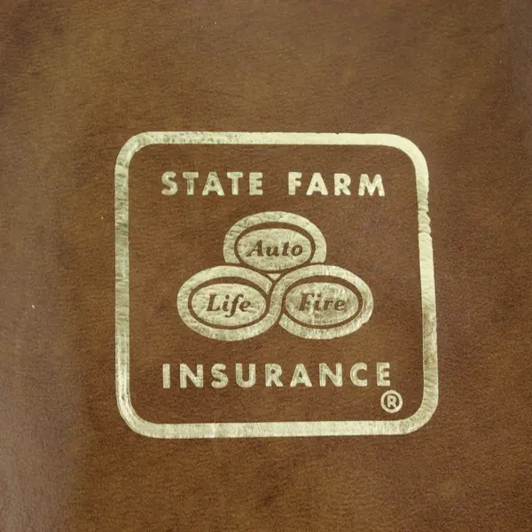 State Farm Insurance Brown Faux Leather Portfolio