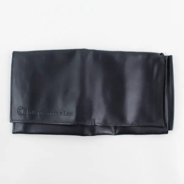 Holland America Line Black Faux Leather Portfolio