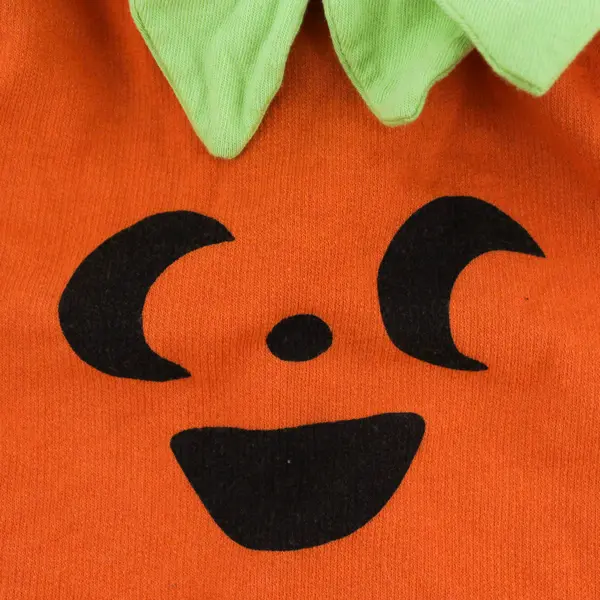Cat & Jack Orange Jack-O-Lantern Halloween One-Piece Baby's Size 3M-6M
