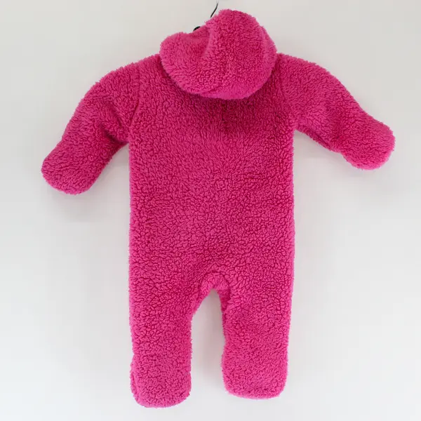 Snozu Pink Sherpa Hooded Snowsuit Baby Girls' Size 3/6M