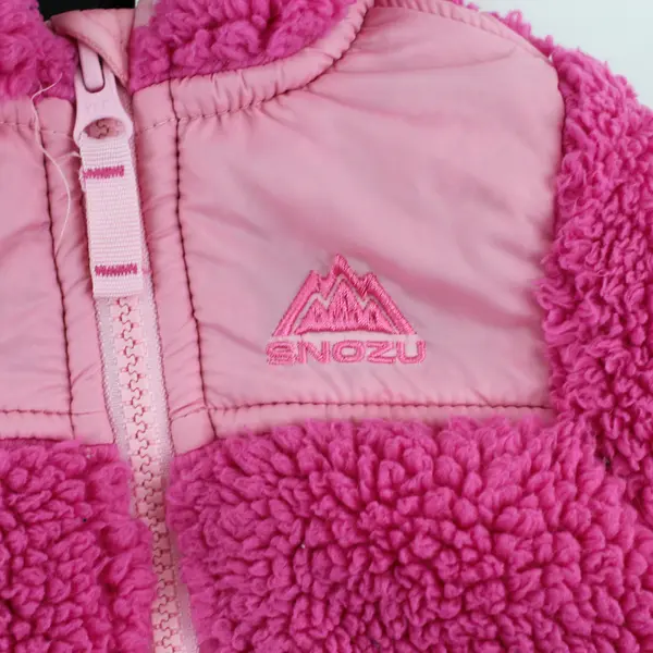 Snozu Pink Sherpa Hooded Snowsuit Baby Girls' Size 3/6M