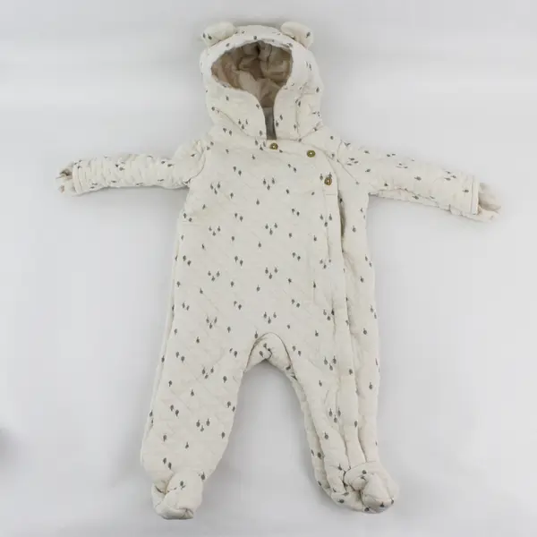 Carter's Tree Pattern Off-White Quilted Hooded Bunting Baby's Size 6M