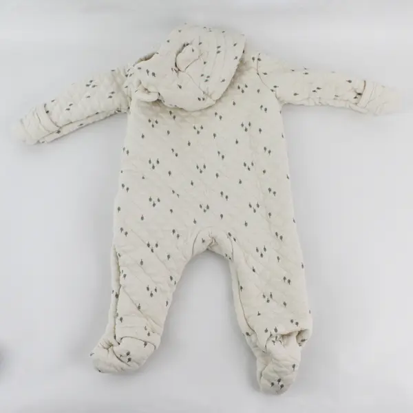 Carter's Tree Pattern Off-White Quilted Hooded Bunting Baby's Size 6M
