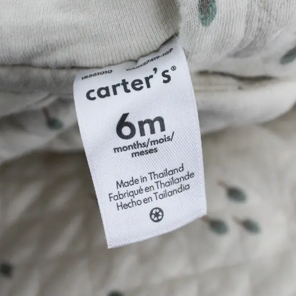 Carter's Tree Pattern Off-White Quilted Hooded Bunting Baby's Size 6M