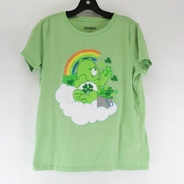 Care Bears Good Luck Bear Green Short-Sleeved T-Shirt Women's Large