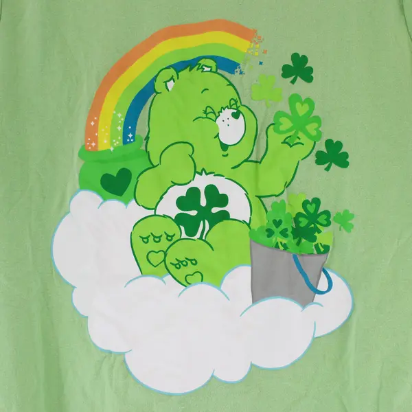 Care Bears Good Luck Bear Green Short-Sleeved T-Shirt Women's Large