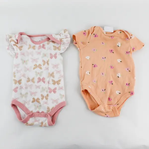 Lot of 2 Pink One-Pieces Baby Girls' Size 3-6M