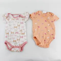 Lot of 2 Pink One-Pieces Baby Girls' Size 3-6M