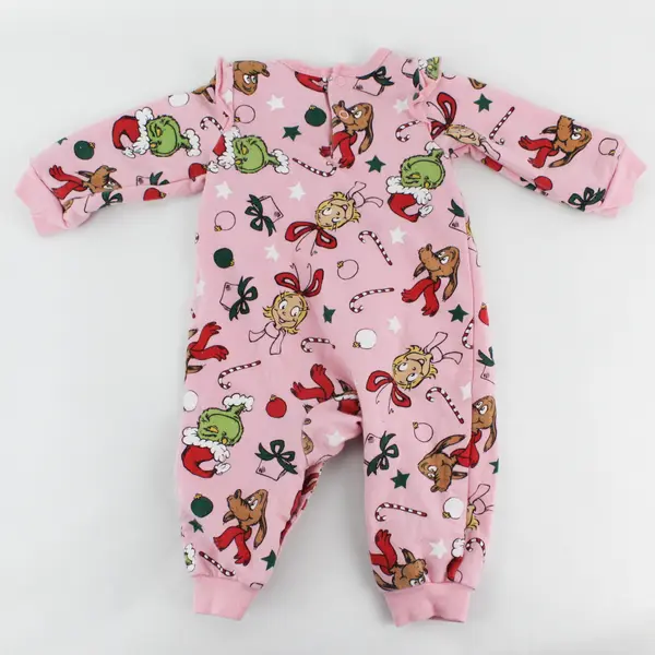 The Grinch Pink Long-Sleeved One-Piece Baby Girls' Size 3/6M