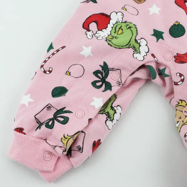 The Grinch Pink Long-Sleeved One-Piece Baby Girls' Size 3/6M