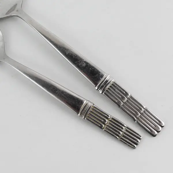 Lot of 4 Oneida Silver Unknown Pattern 18/10 SS 1 Teaspoon 3 Oval Soup Spoons