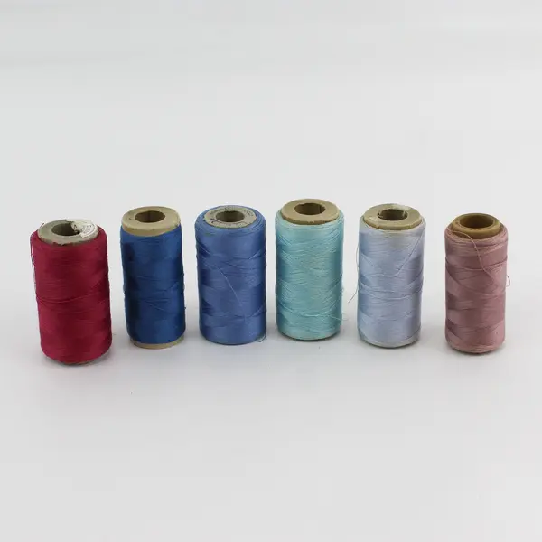 Lot of 6  Spools of Sewing Thread - Red, Pink and Blue shades 