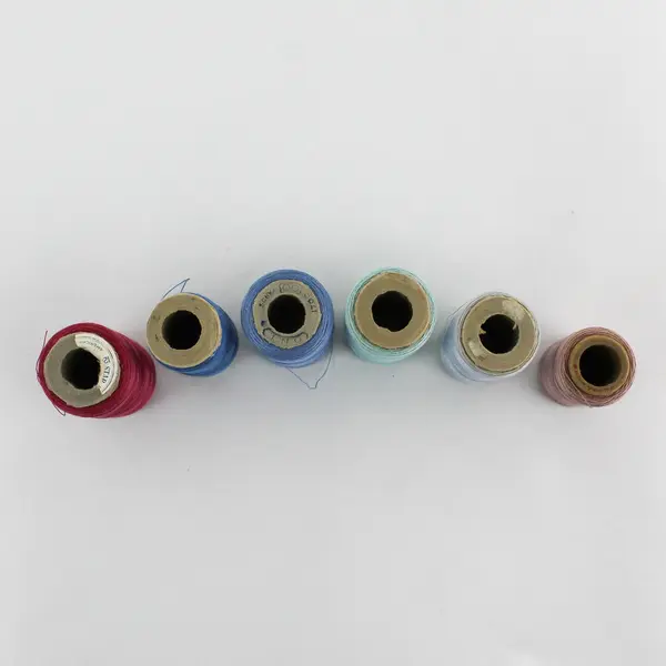 Lot of 6  Spools of Sewing Thread - Red, Pink and Blue shades 
