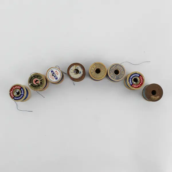 Lot of 8 Sewing Thread Spools - Shades of Blue
