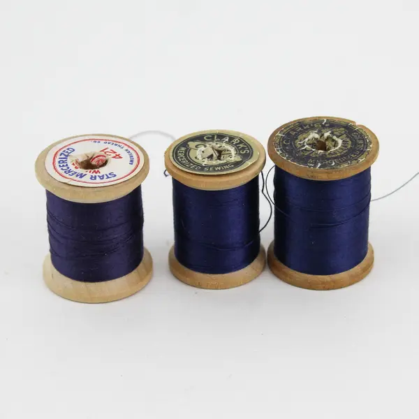 Lot of 8 Sewing Thread Spools - Shades of Blue