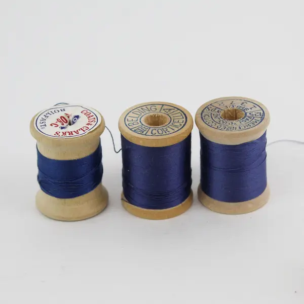 Lot of 8 Sewing Thread Spools - Shades of Blue