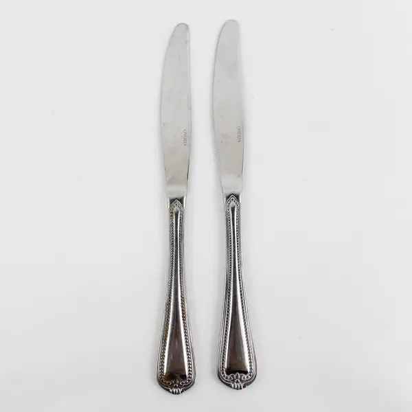 Lot of 2 Oneida Silver Southwyck Pattern Stainless 18% Chrome Dinner Knives 9.5"