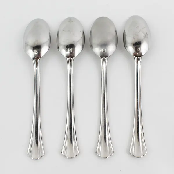 Lot of 4 Hampton Silversmiths Gertrude Pattern 18/10 SS Teaspoons Rare HTF Item
